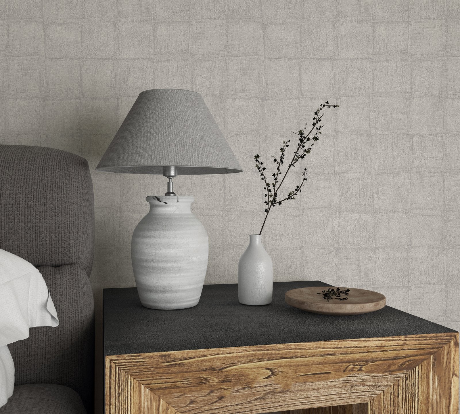 Galerie EN3396814 Tile Silver Grey Wallpaper - Image 3