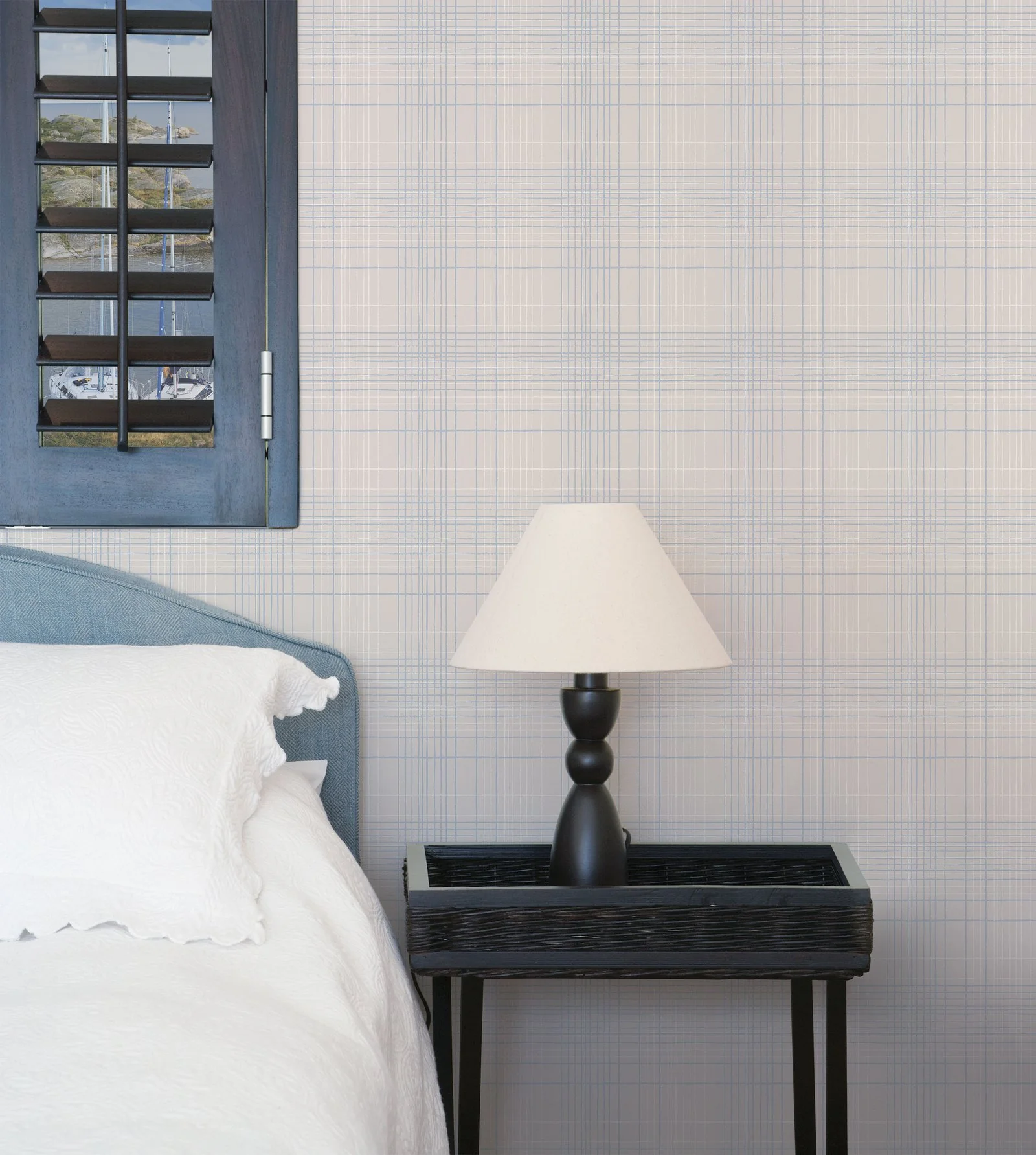 Galerie G23335 Nautical Sea Plaid Blue Wallpaper - Image 2