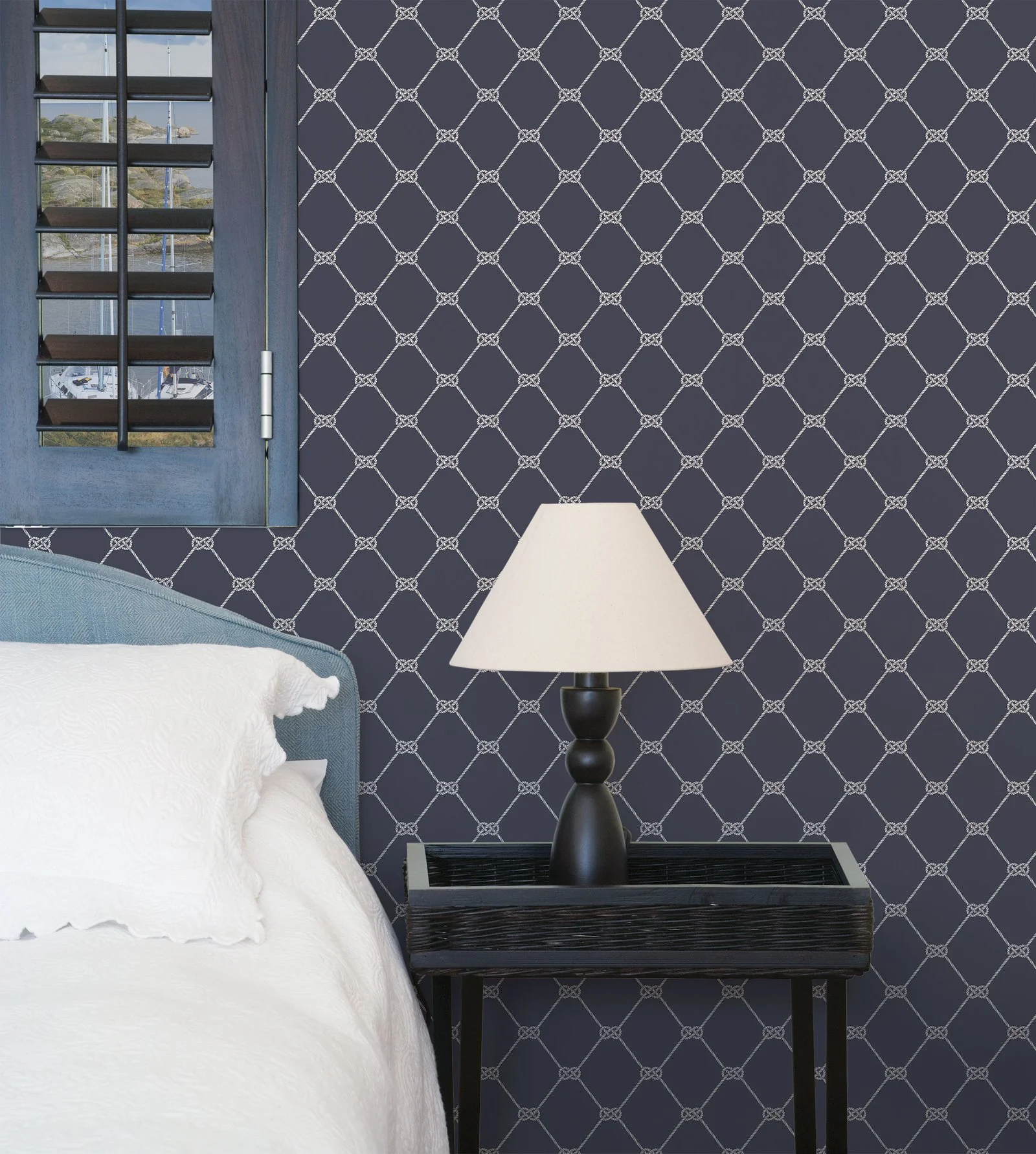 Galerie G23346 Nautical Rope Blue Wallpaper - Image 2