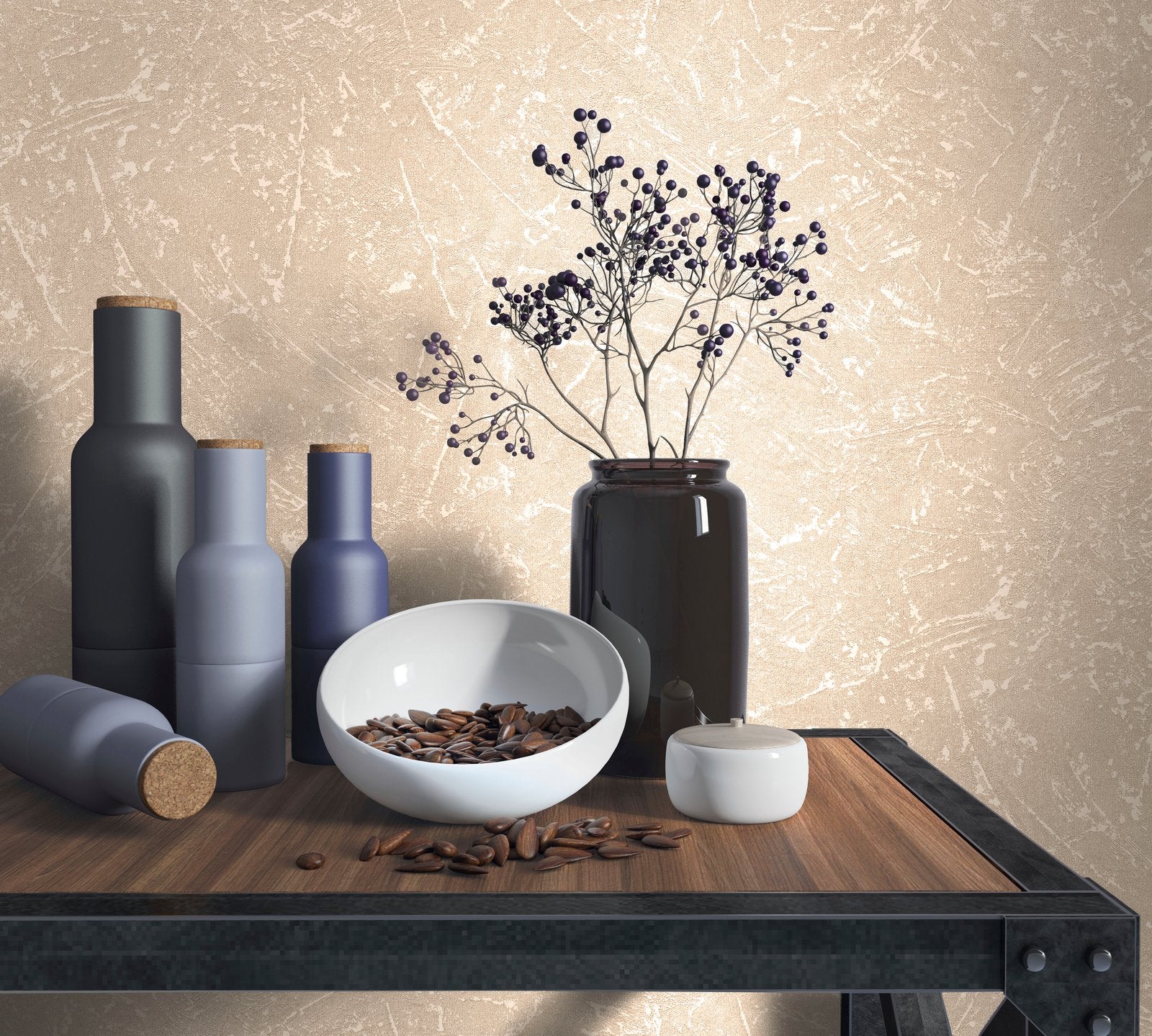 Galerie NT34416 Linen Texture Blue Wallpaper - Image 3