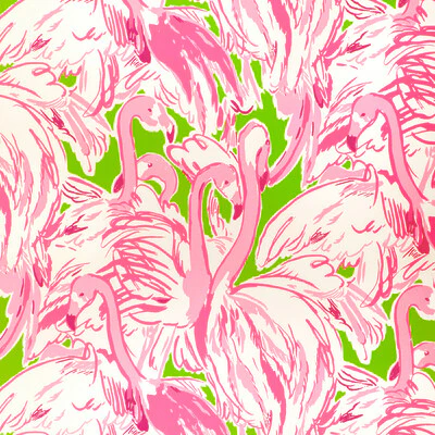 LEE JOFA P2025114.73.0 PINK COLONY WP GREEN/PINK Fabric