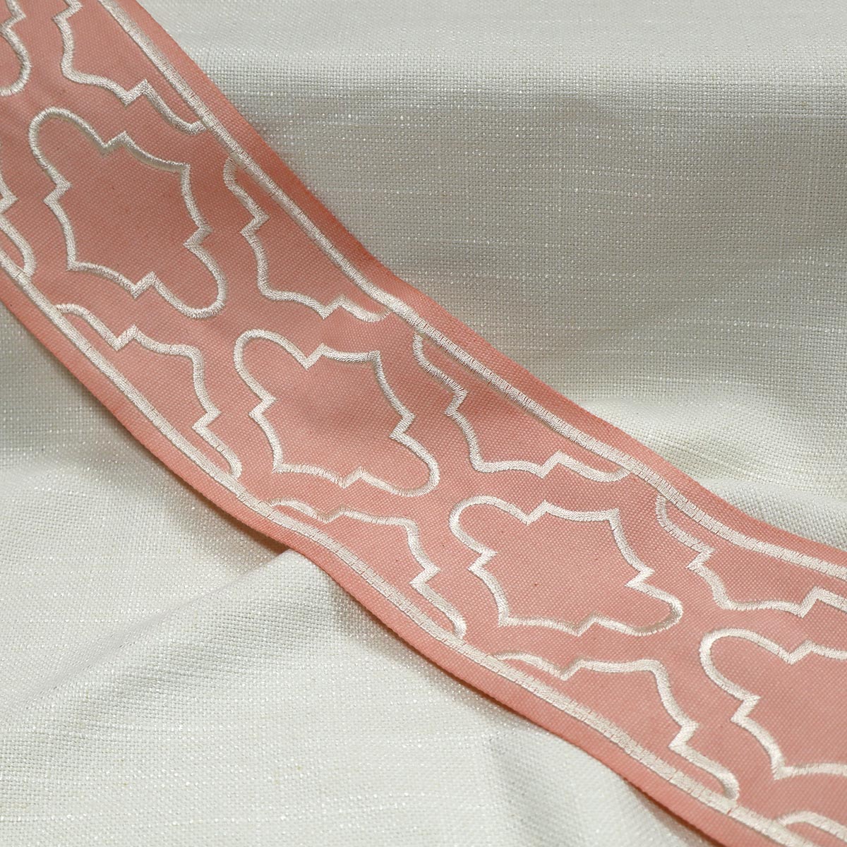 Mag Fabrics 11464 LINDY EMB TAPE PINK Fabric - Image 2