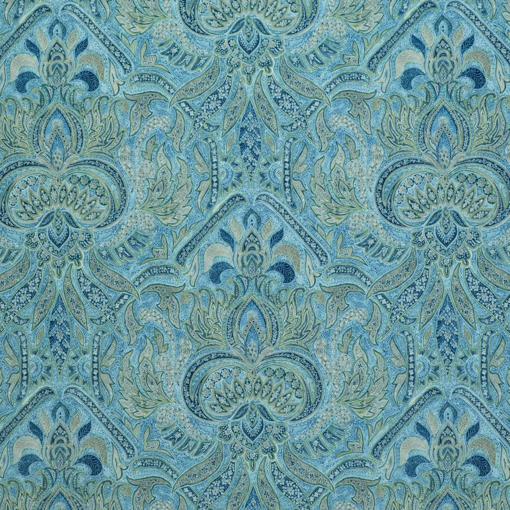 RM Coco Sandahar Paisley Blue Topaz 13992248 Fabric