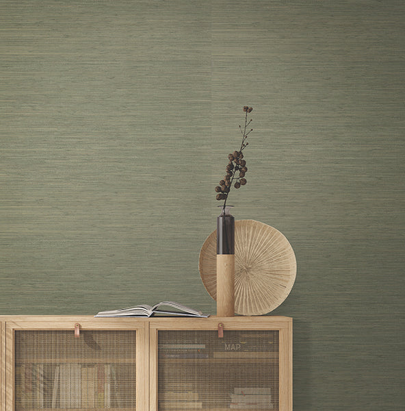 Ronald Redding GRL86131 Painted Hemp Sage Wallpaper - Image 4