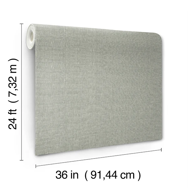Ronald Redding GRL88130 Sheer Linen Sparkling Ash Wallpaper - Image 2