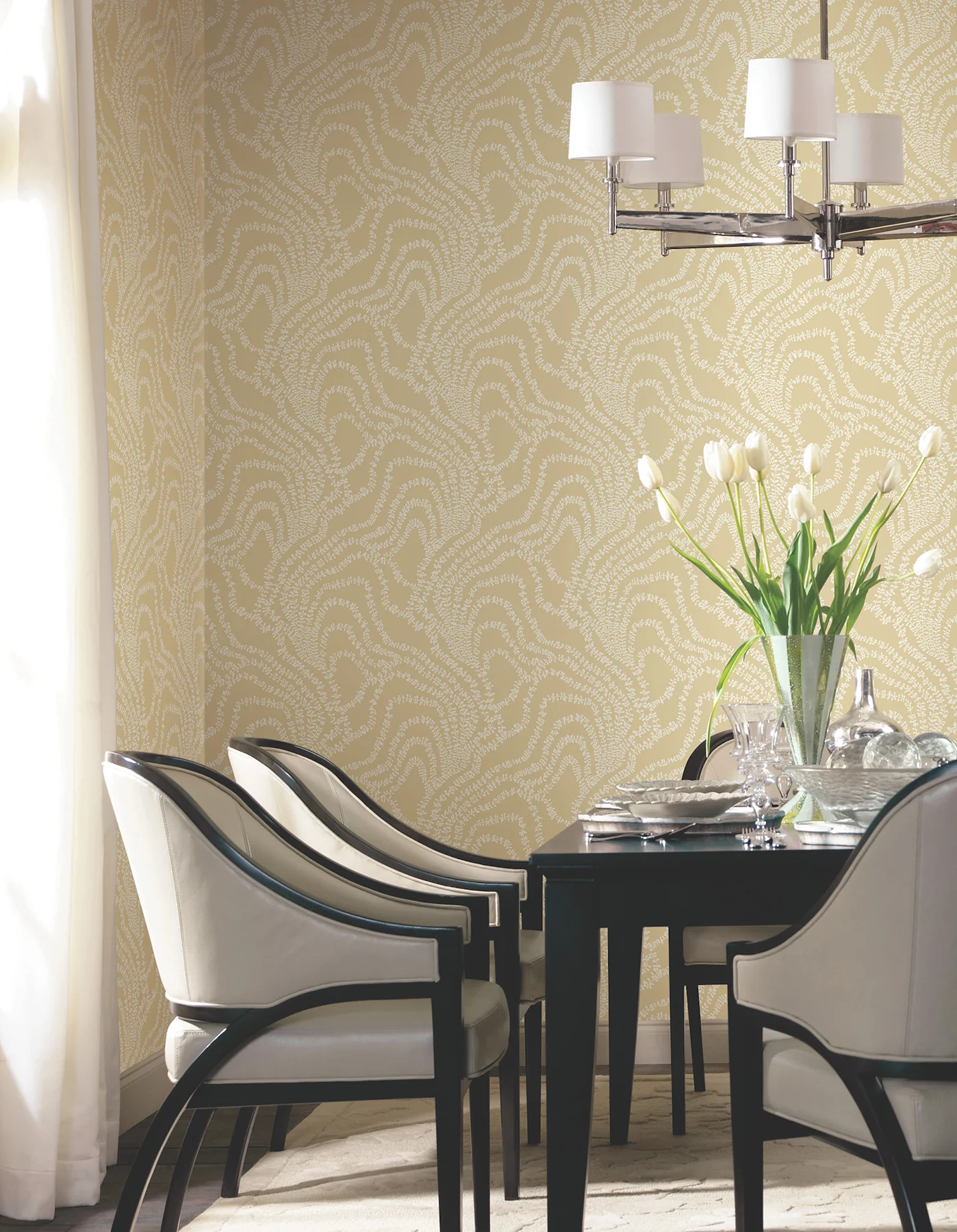 Ronald Redding VR1515 String of Pearls Butter Vine Wallpaper - Image 3