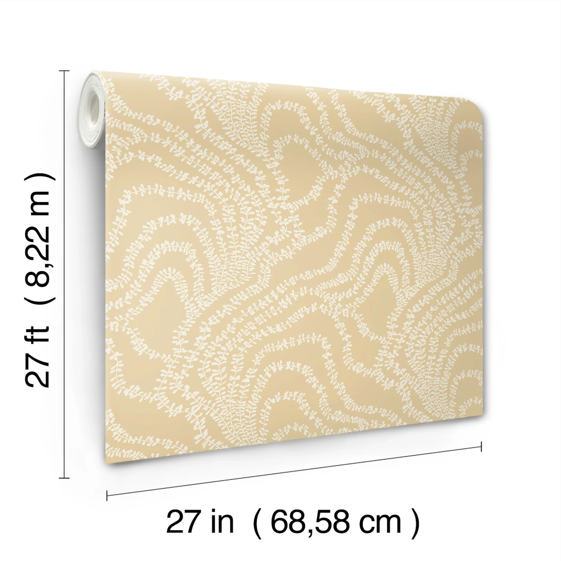 Ronald Redding VR1515 String of Pearls Butter Vine Wallpaper - Image 4