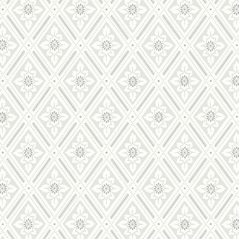 Schumacher 7659 Ester Grey Wallpaper