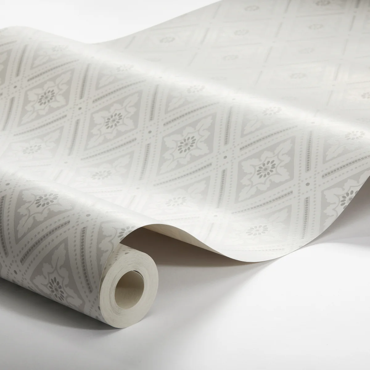 Schumacher 7659 Ester Grey Wallpaper - Image 5