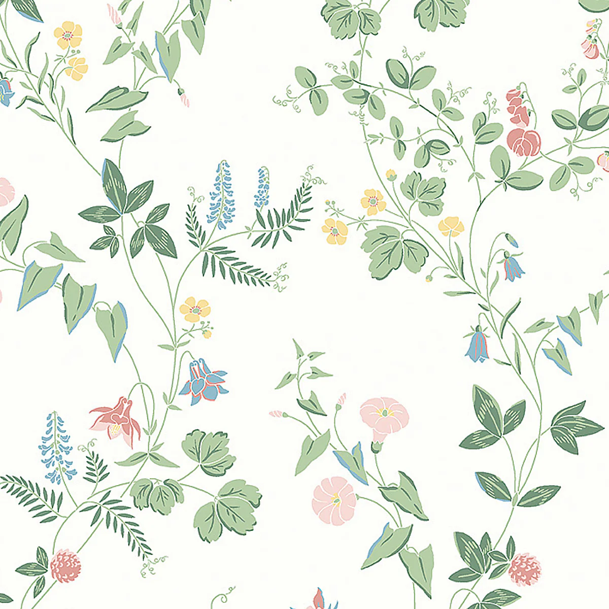 Schumacher 7680 Midsummers Eve Ivory Wallpaper - Image 5