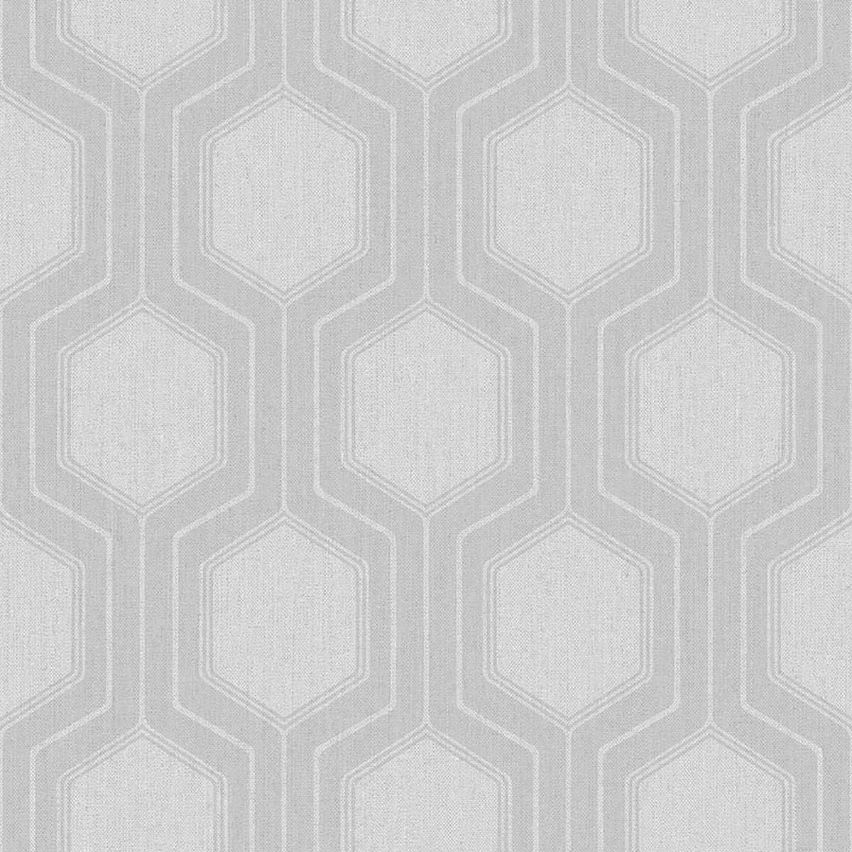 Schumacher 9306 Graphic Hexagon Grey Wallpaper - Image 4