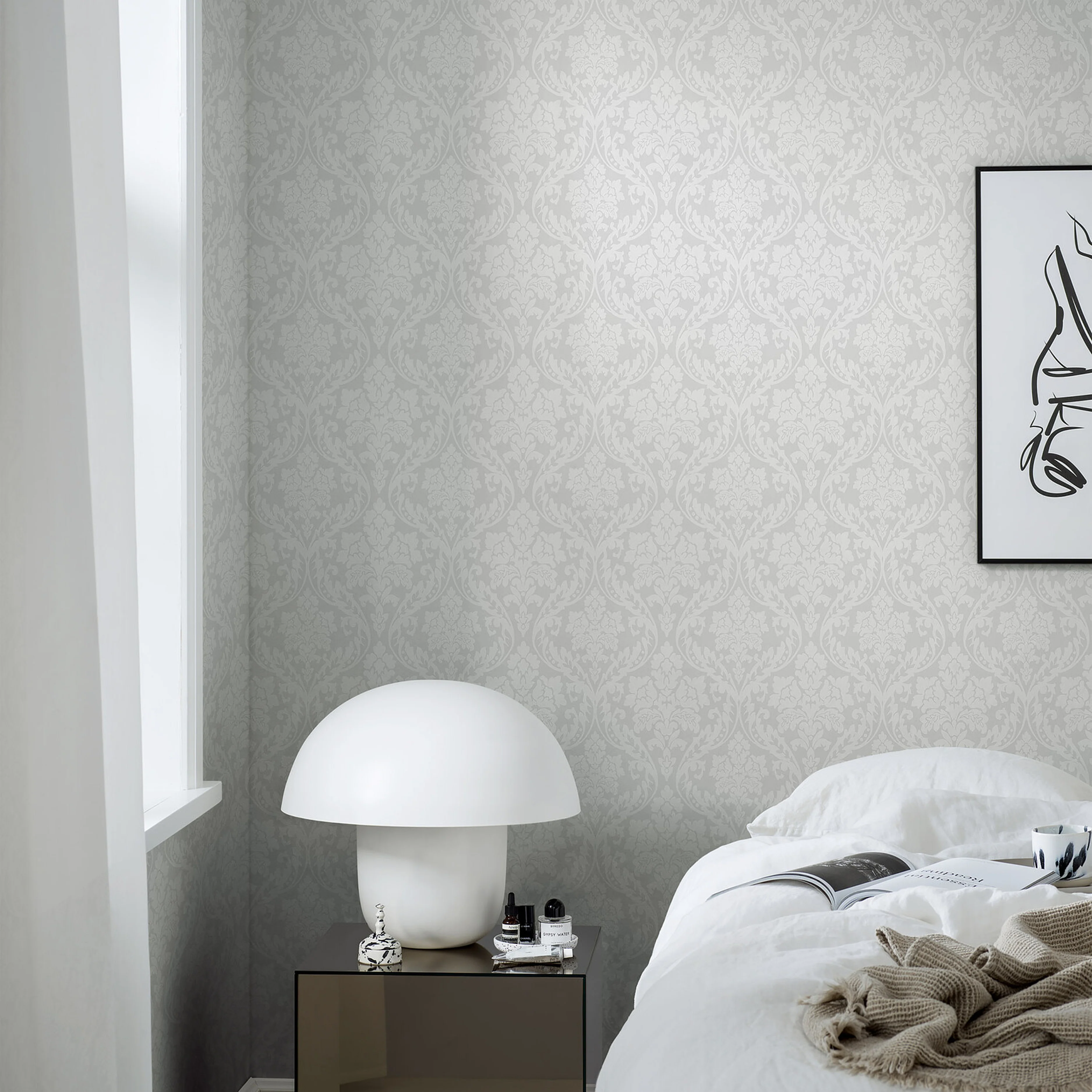 Schumacher 9322 Firenze Grey Wallpaper - Image 6