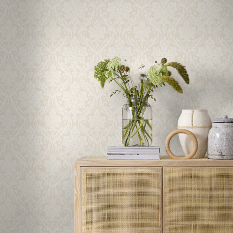 Schumacher 9324 Firenze Pearl Wallpaper - Image 3