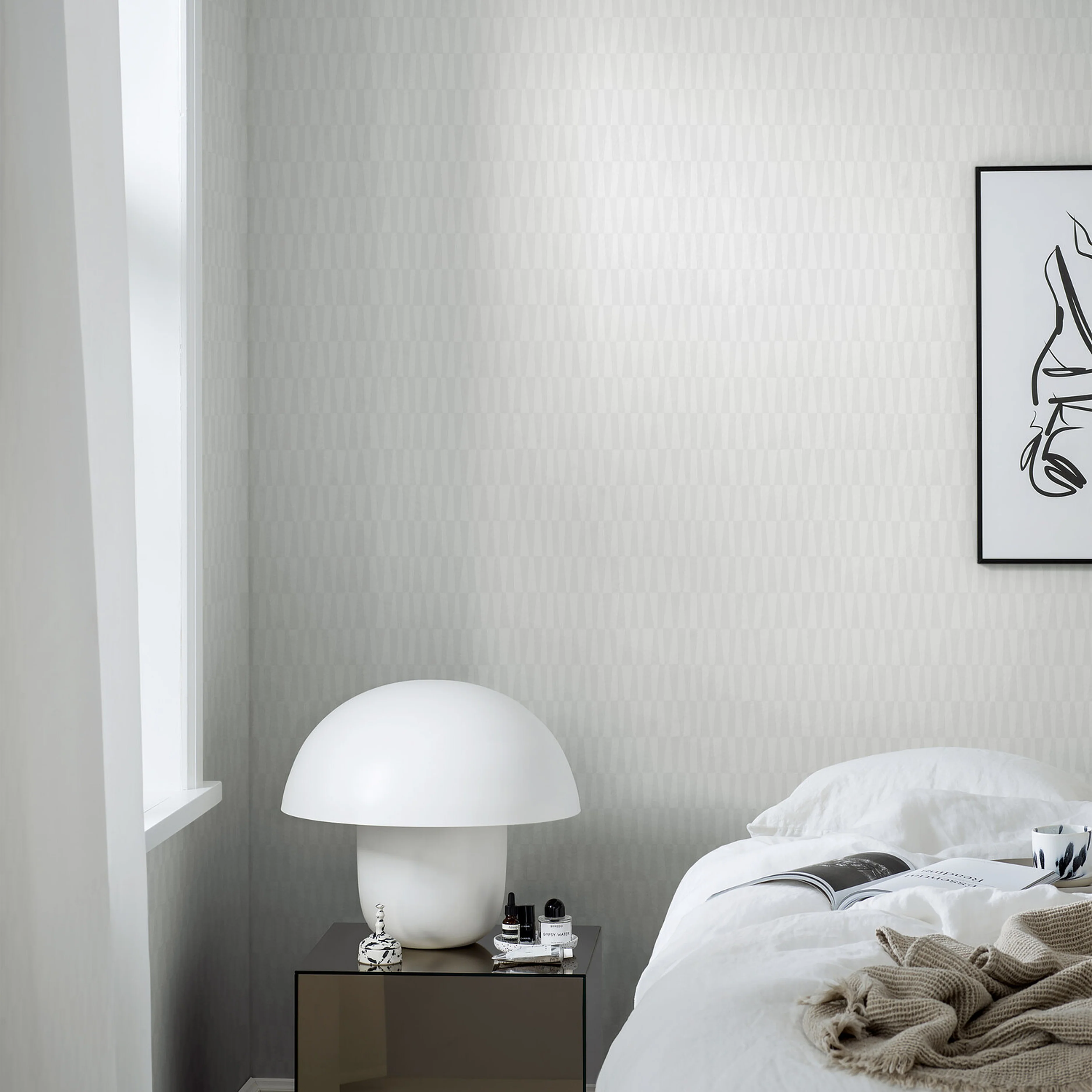 Schumacher 9333 Quadrilaterals Pearl Wallpaper - Image 6
