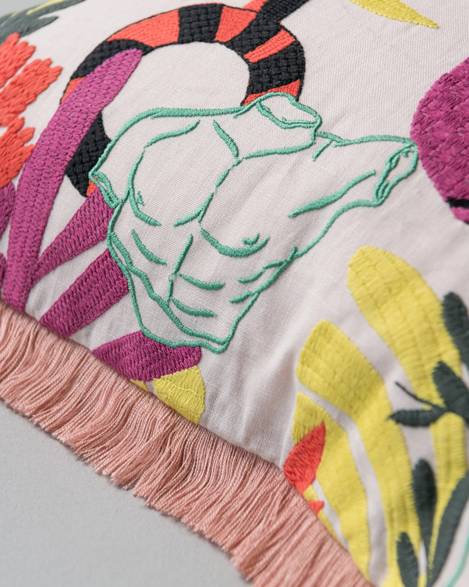 MindtheGap STATUARIO Embroidered Cushion LC40255 Cushions - Image 6