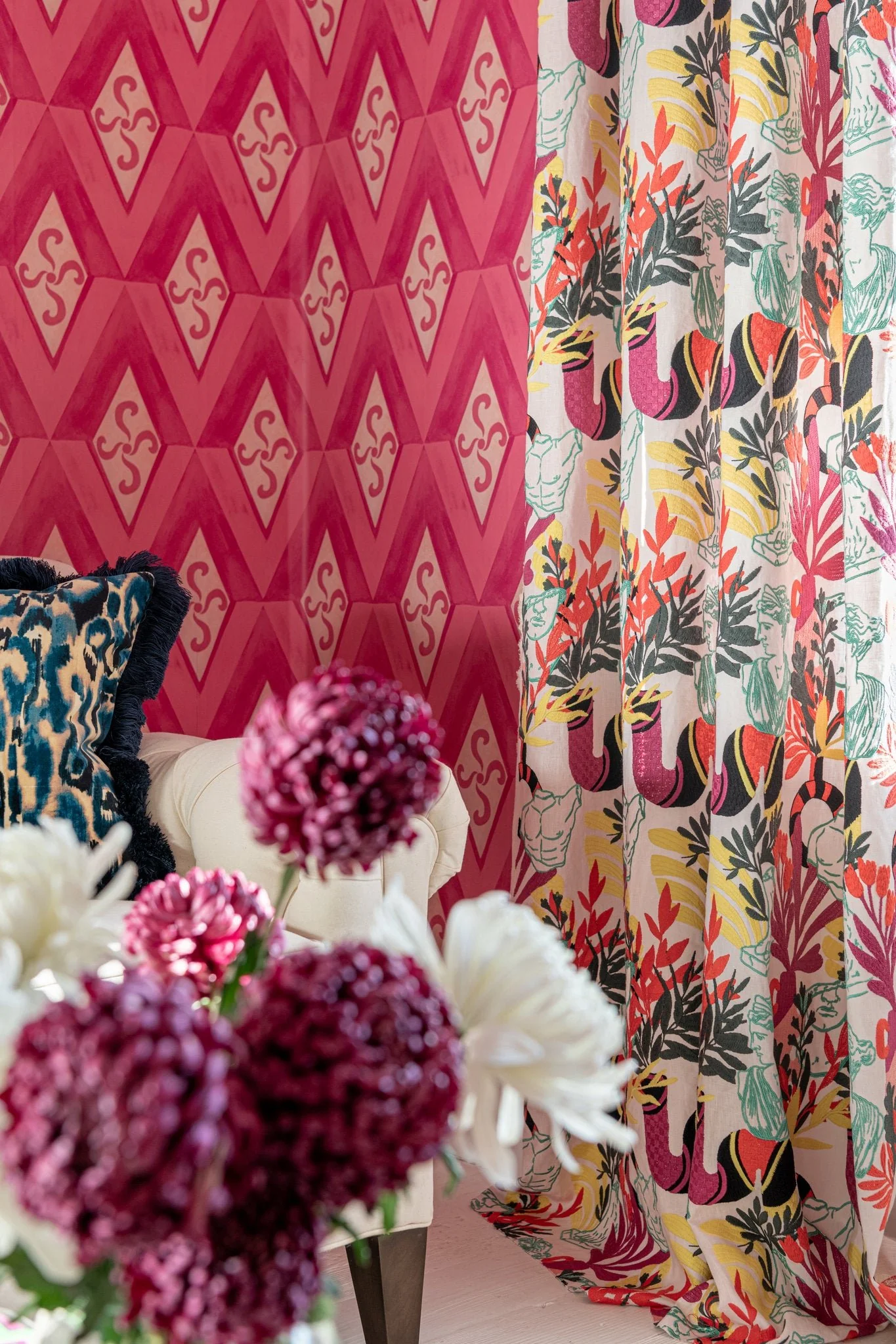 MindtheGap STATUARIO Pink FB00147 Fabric - Image 3