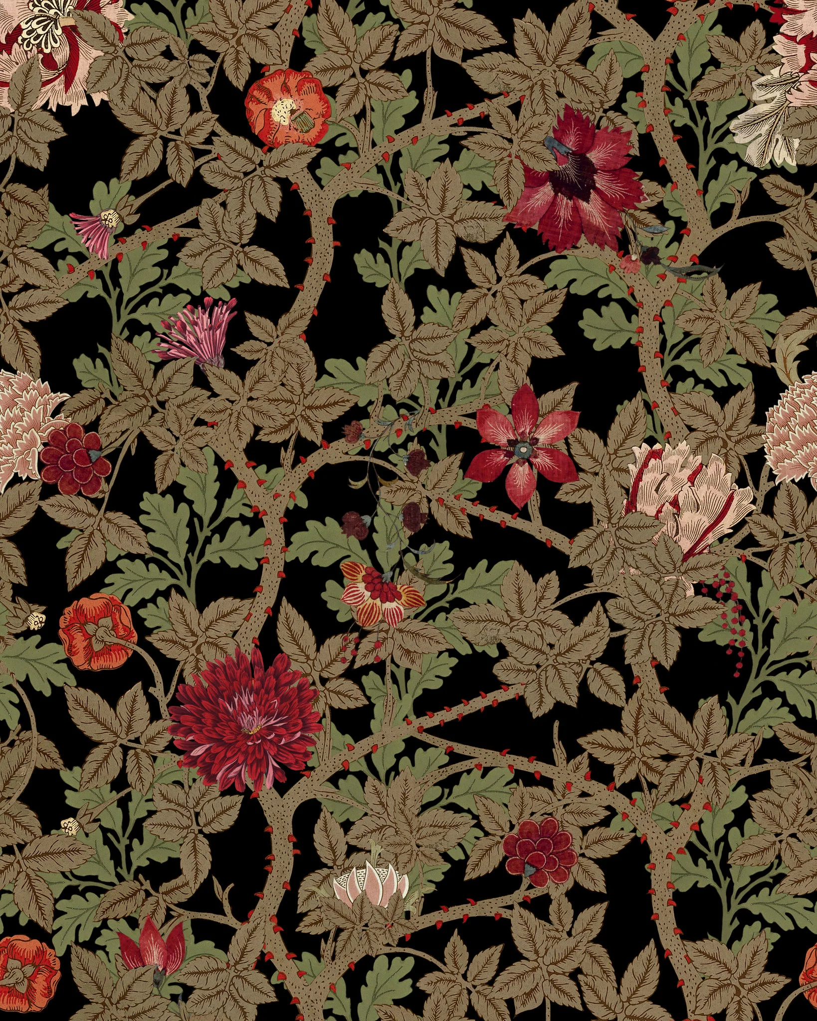 MindtheGap THE FLOWERING Dark WP20731 Wallpaper