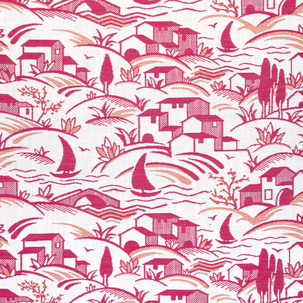 Thibaut LANDMARK W73526 in Peony and Coral Fabric