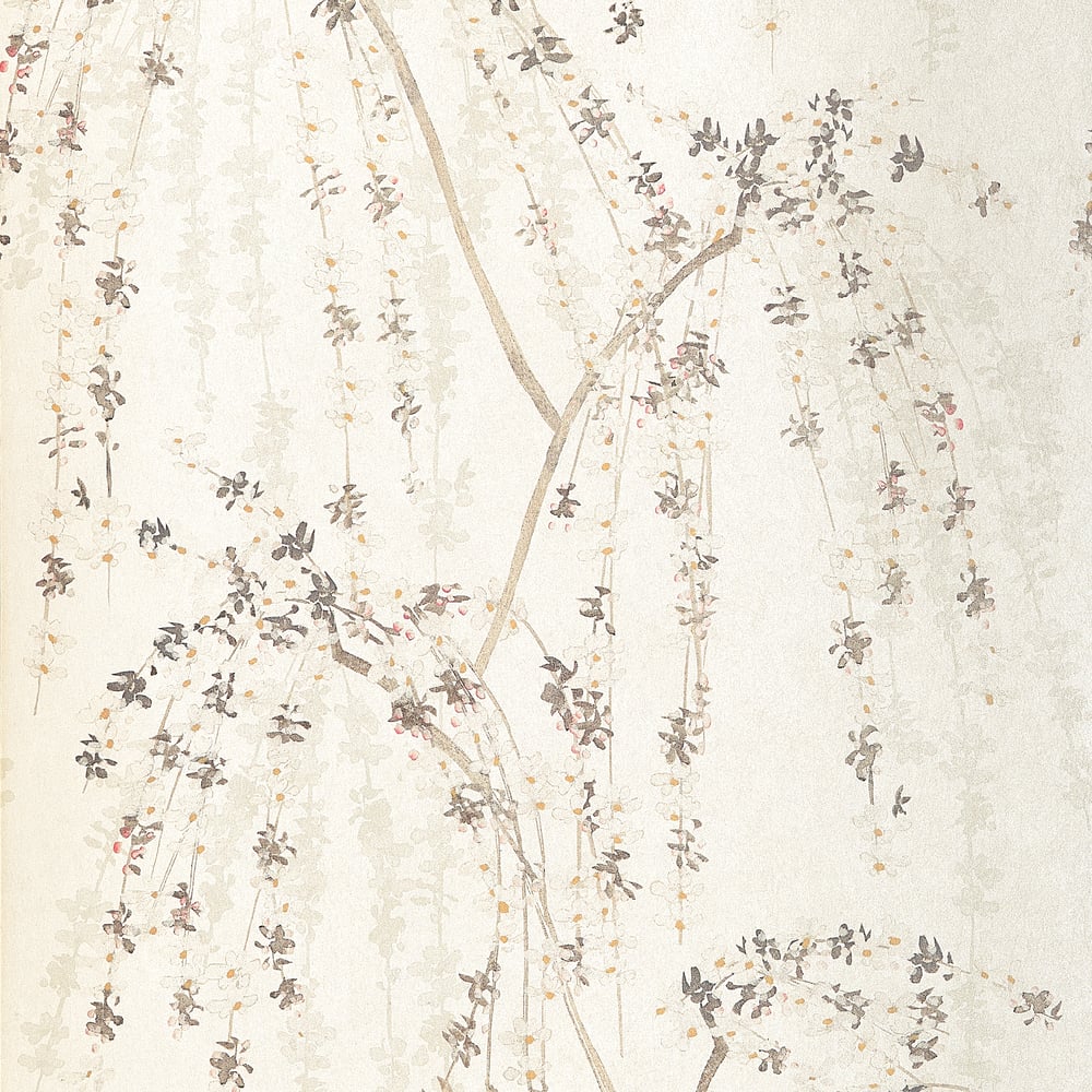 Thibaut WEEPING BLOSSOM T24454 in White Wallpaper