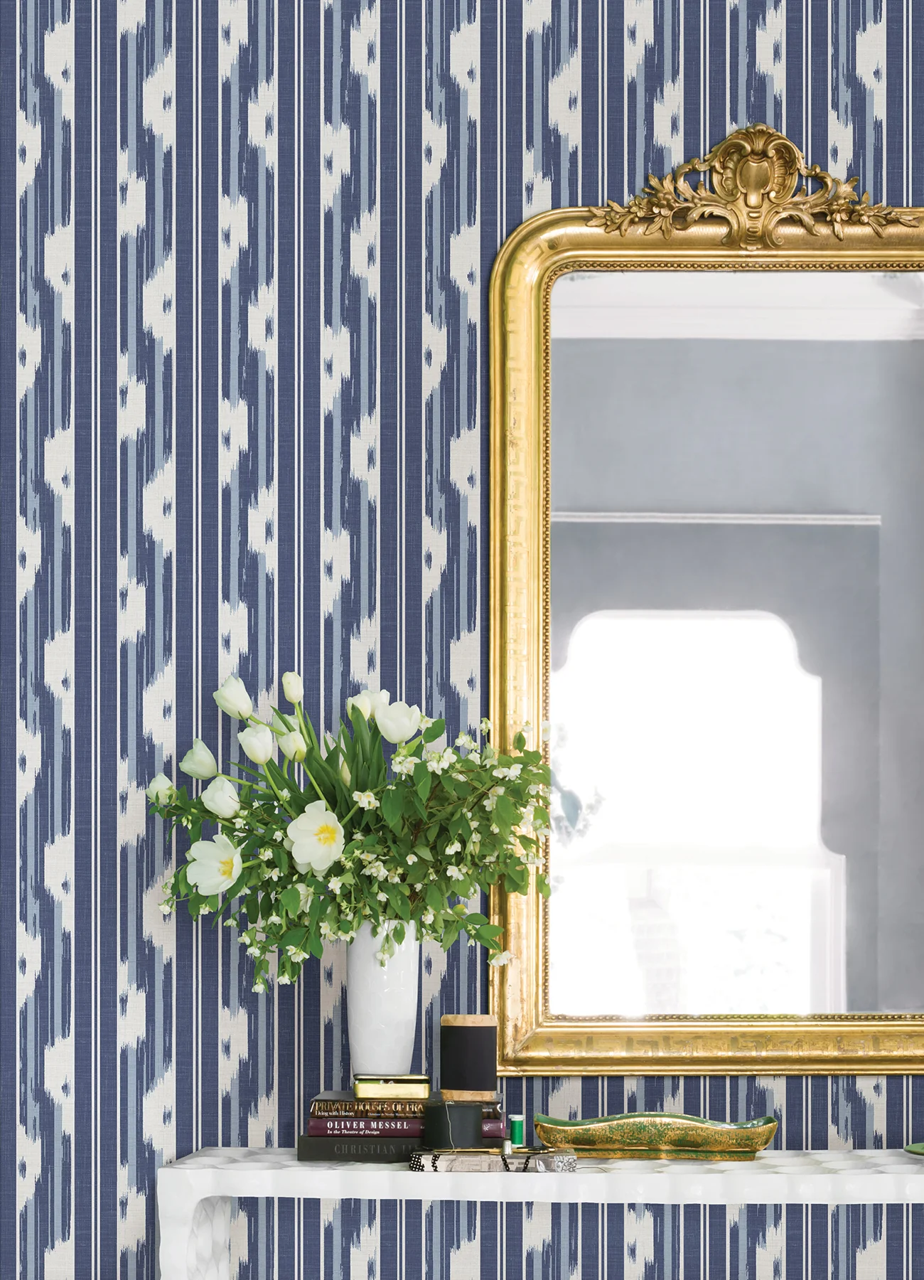 Waverly WVS6485 Ojai Blue Peel and Stick Wallpaper - Image 4