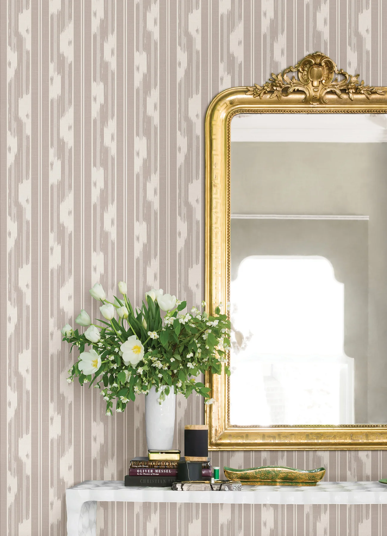 Waverly WVS6487 Ojai Taupe Peel and Stick Wallpaper - Image 4